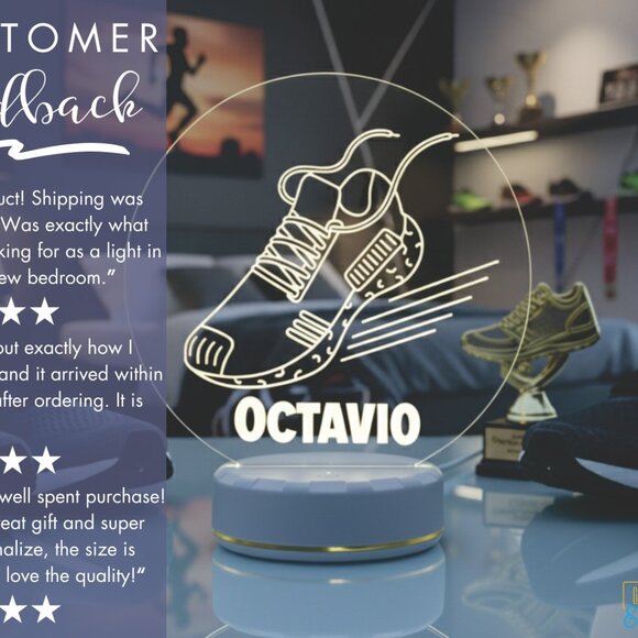 Running Night Light – Custom LED Lamp for Runners - Picture 7 of 8